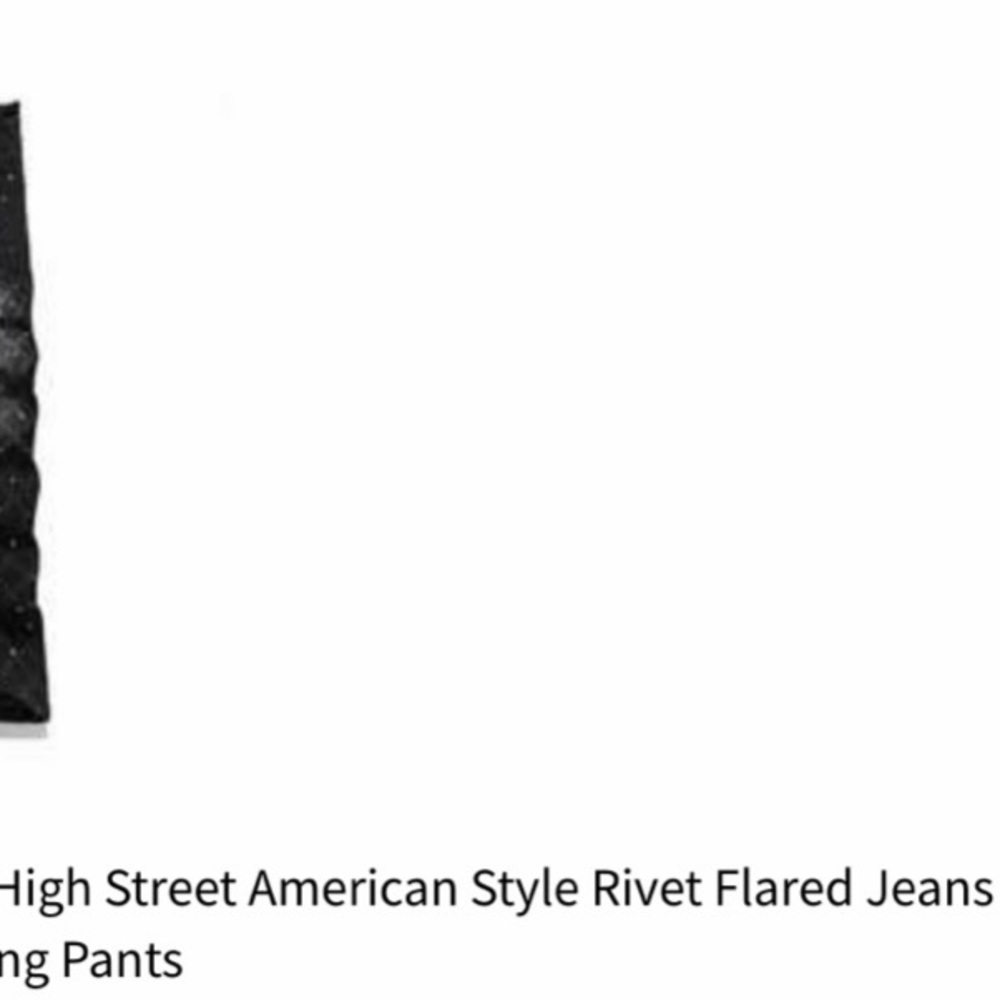 Men’s High Street Rivet Flared Jeans - Picture 3 of 6